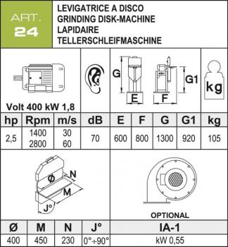 Tellerschleifmaschine Aceti ART 24
